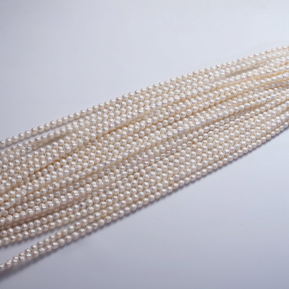 4mm AAA Round Freshwater Pearl 14-16 Inch Strand | WA-2503