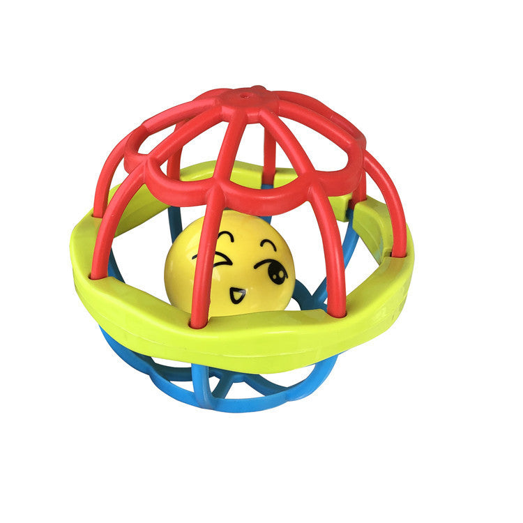 Soft Rubber Baby Grasp Ball Rattle - Sensory Toy