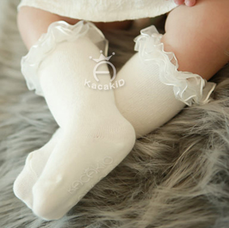Non-Slip Baby Socks, Lace Ankle Socks for Kids