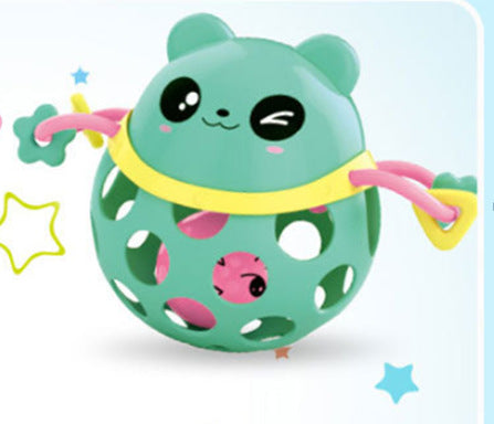 Baby Hand Rattle Toy with Soft Rubber Teether Ball