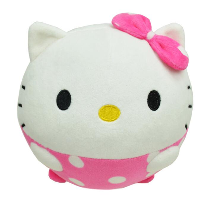 Plush Cartoon Ball with Rattle