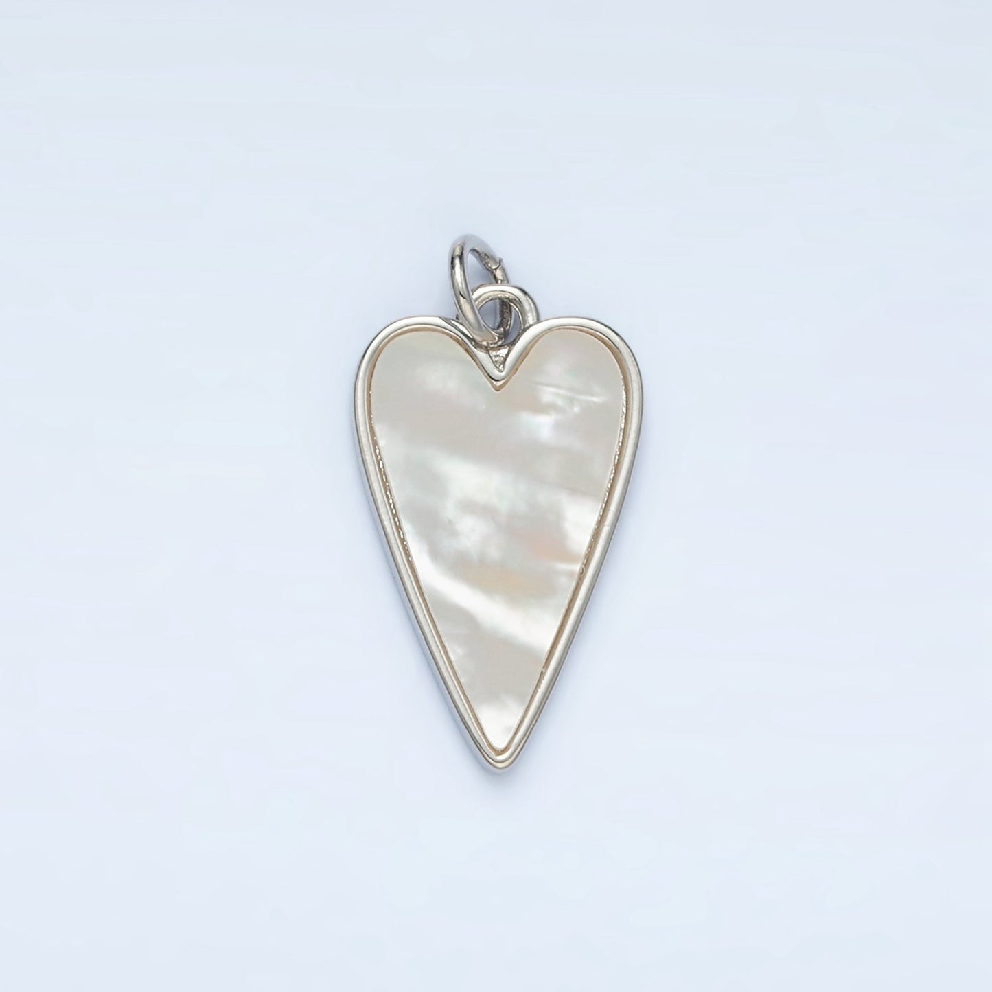 Gold Shell Pearl Heart Love Charm For Valentine Jewelry Making | C-717