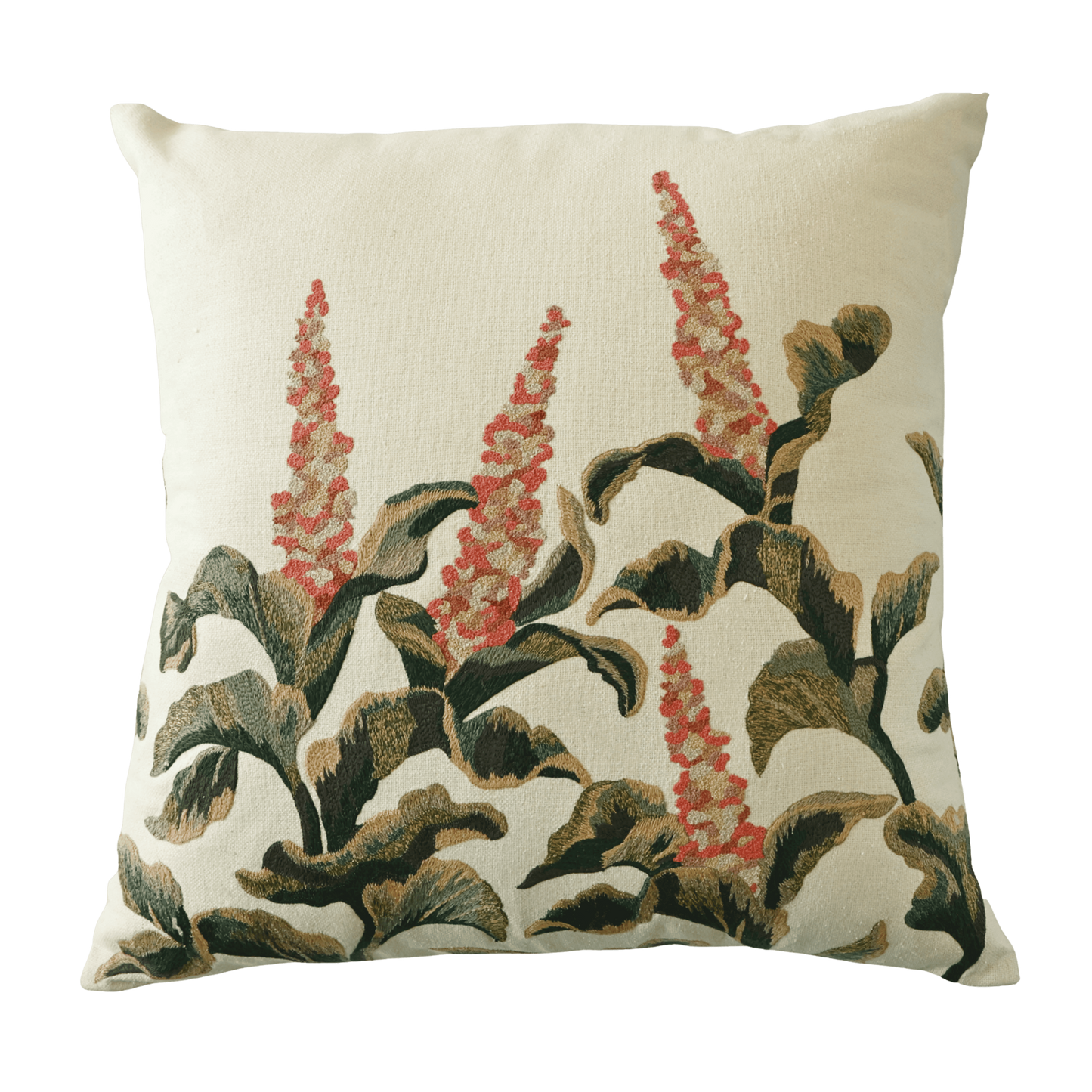 Hand Embroidered Tapestry Silk Pillow Cover 20" x 20"