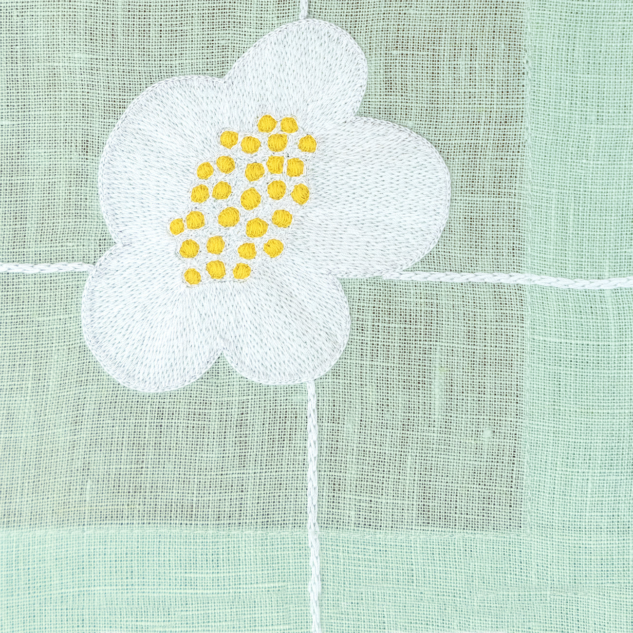 Hand Embroidered Trellis Placemats 14" × 18" (Set of 4)