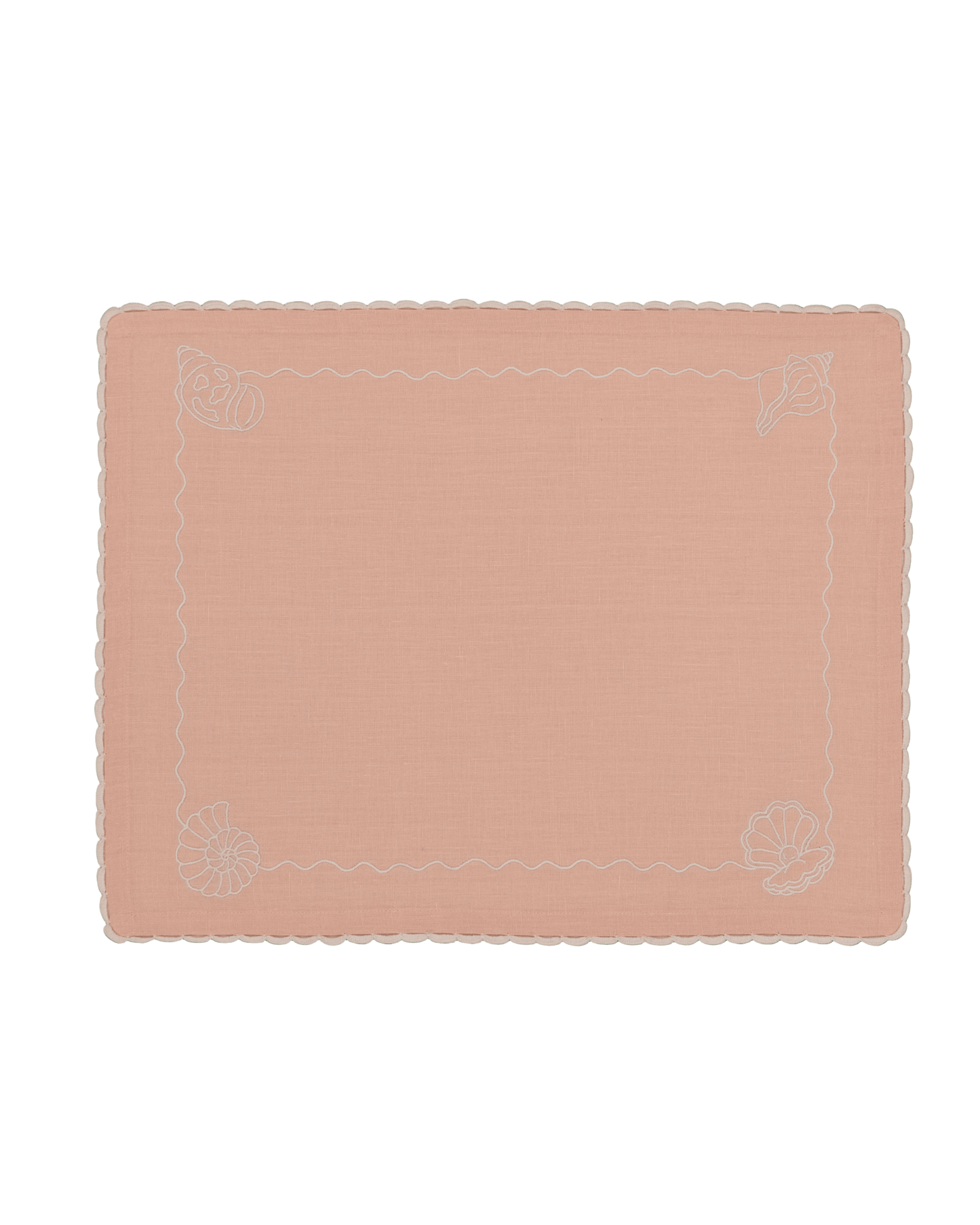 Hand Embroidered Marine Life Placemats 14" × 18" (Set of 4)