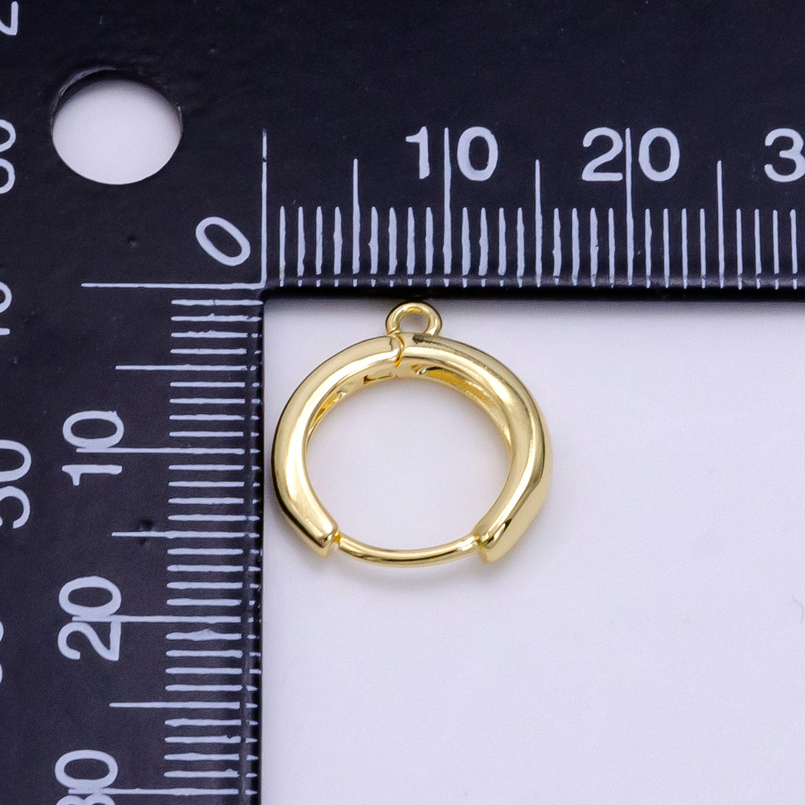 14K Gold Filled 15mm Huggie Hoop Earrings Findings | Z663