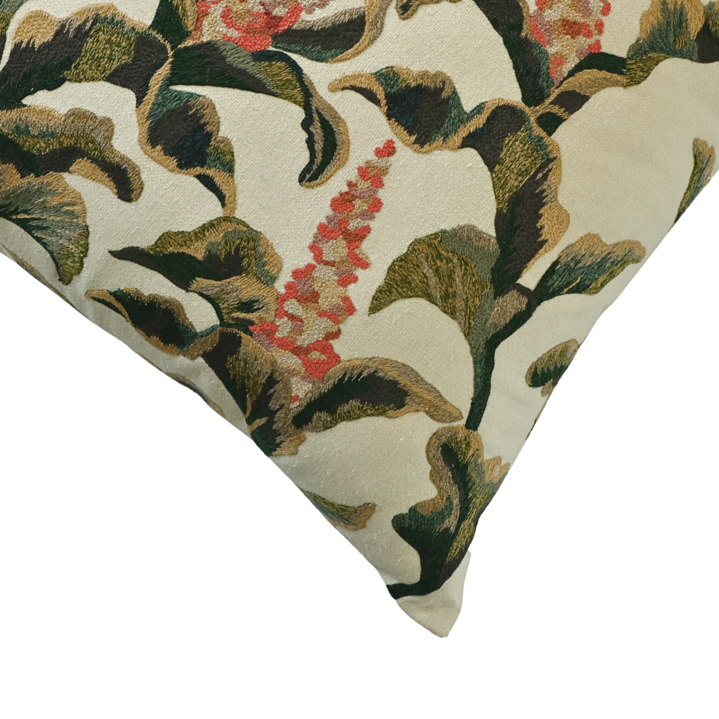 Hand Embroidered Tapestry Silk Pillow Cover 20" x 20"