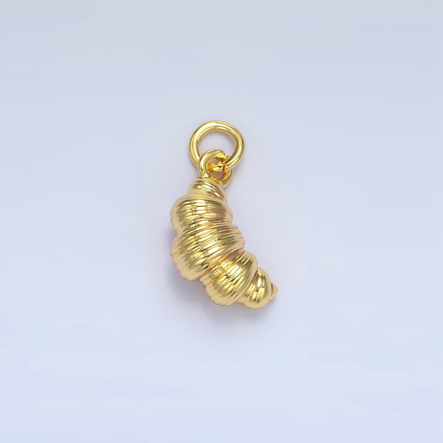 24K Gold Filled Mini Croissant Pastry Multidimensional Minimalist Charm | X599