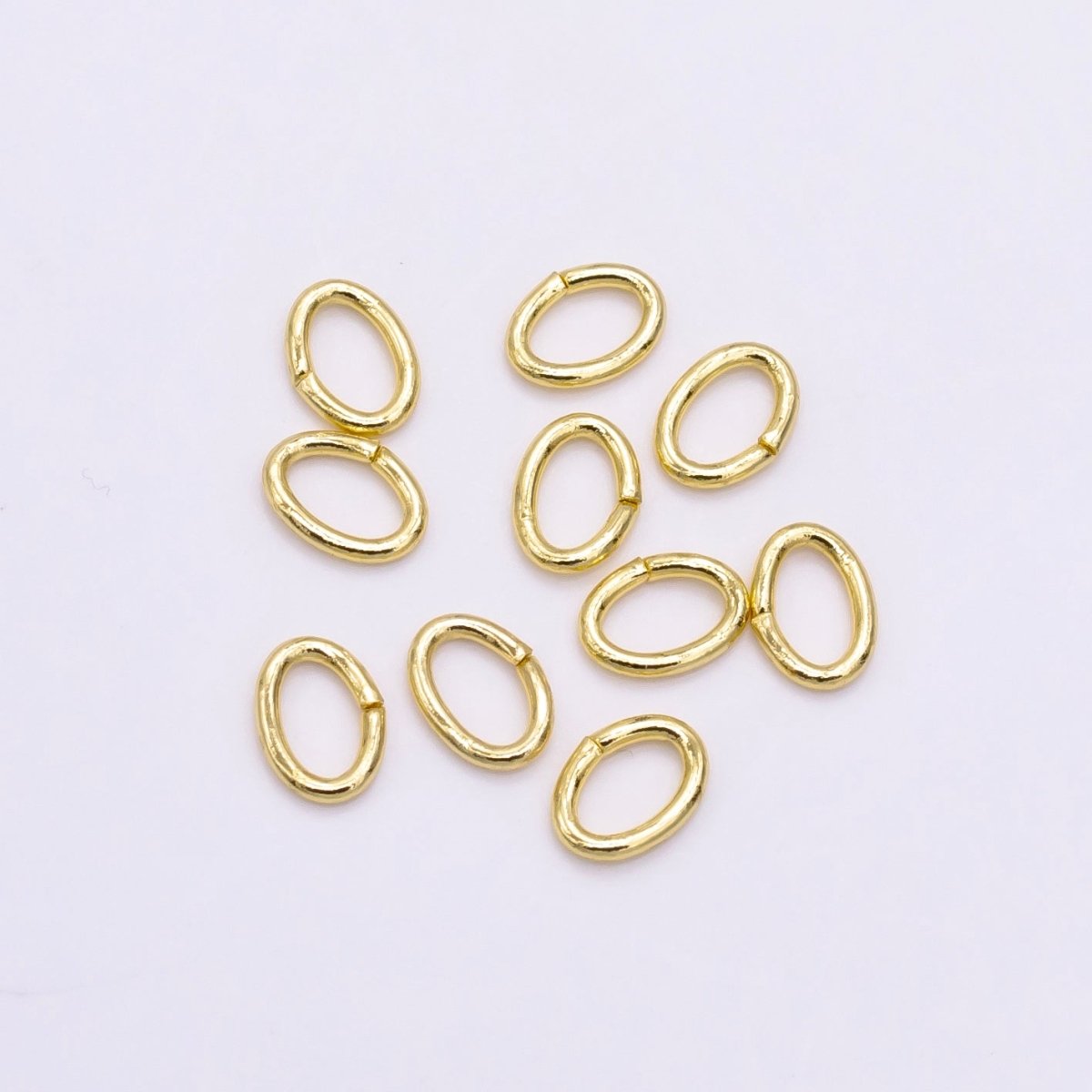 24K Gold Filled Oblong Oval Jump Ring Findings For Jewelry Making | Z853