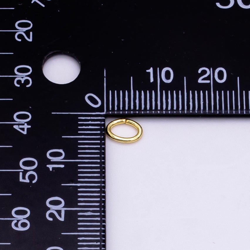 24K Gold Filled Oblong Oval Jump Ring Findings For Jewelry Making | Z853