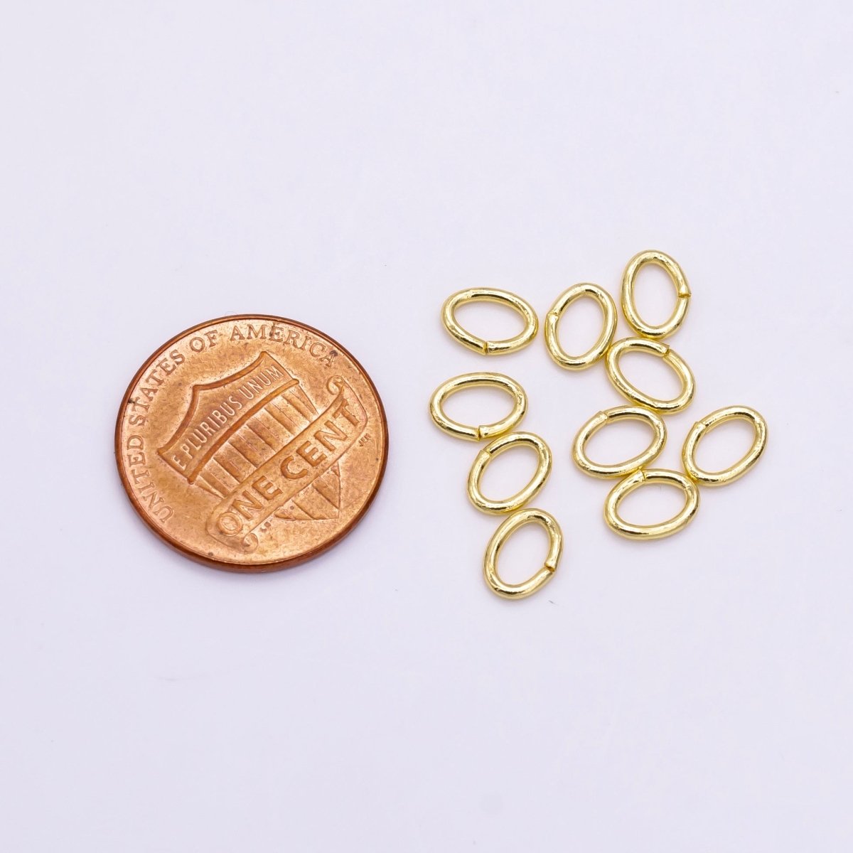 24K Gold Filled Oblong Oval Jump Ring Findings For Jewelry Making | Z853