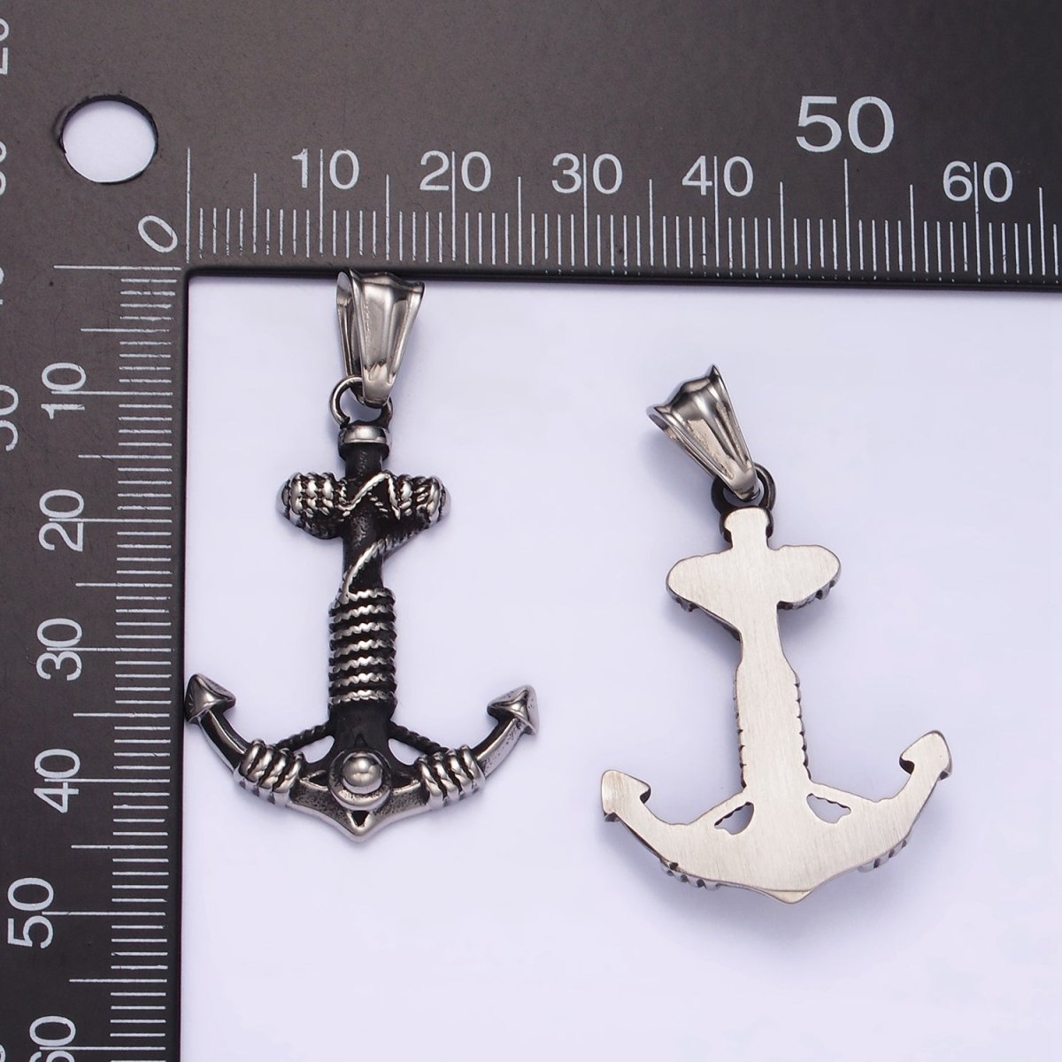 Big Stainless Steel Nautical Sailor Anchor Travel Good Luck Charm Pendant P1433