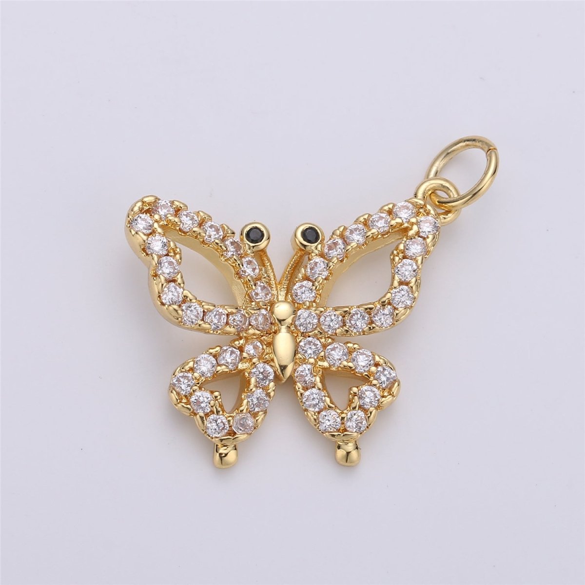 Dainty Gold Filled Butterfly Charm D-777
