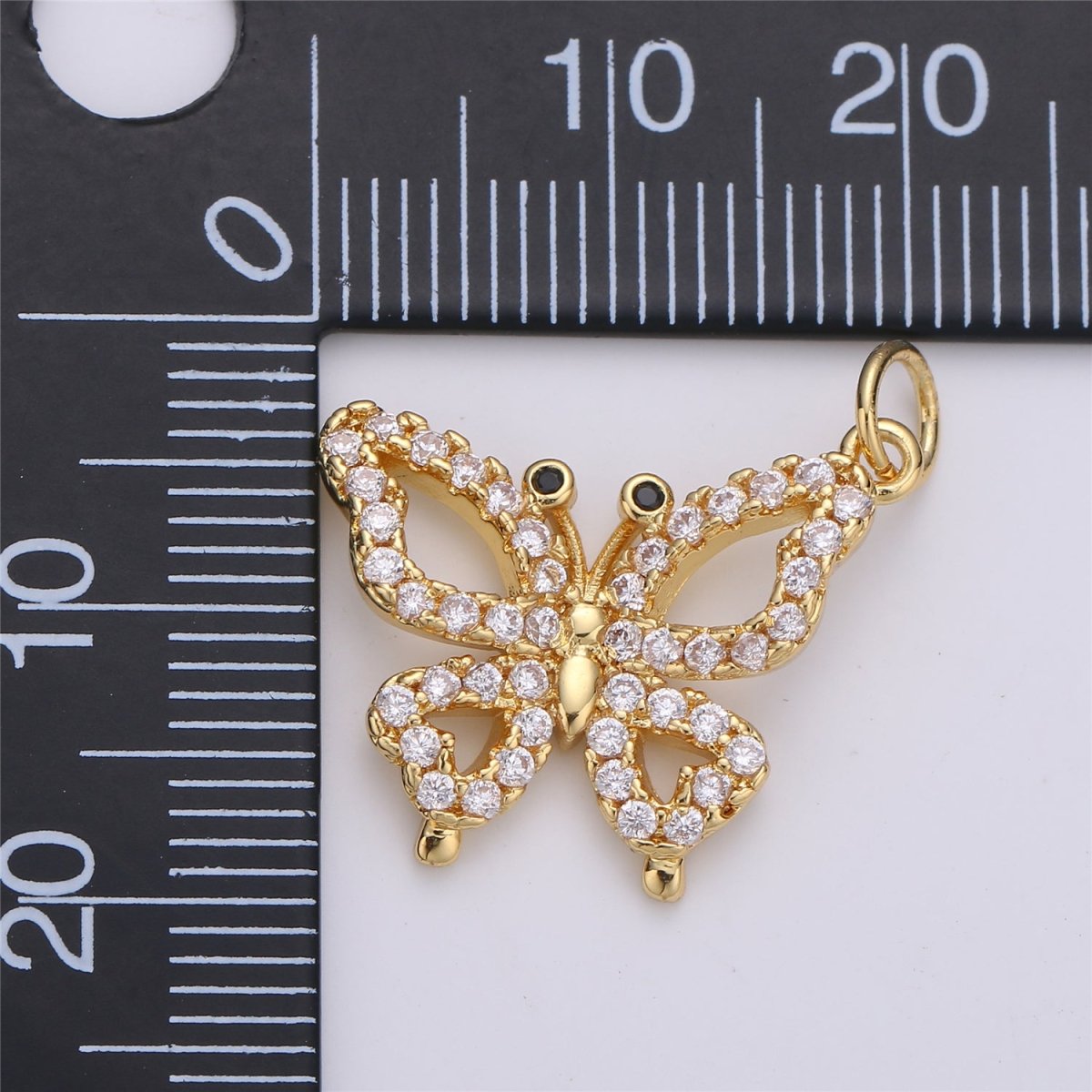 Dainty Gold Filled Butterfly Charm D-777