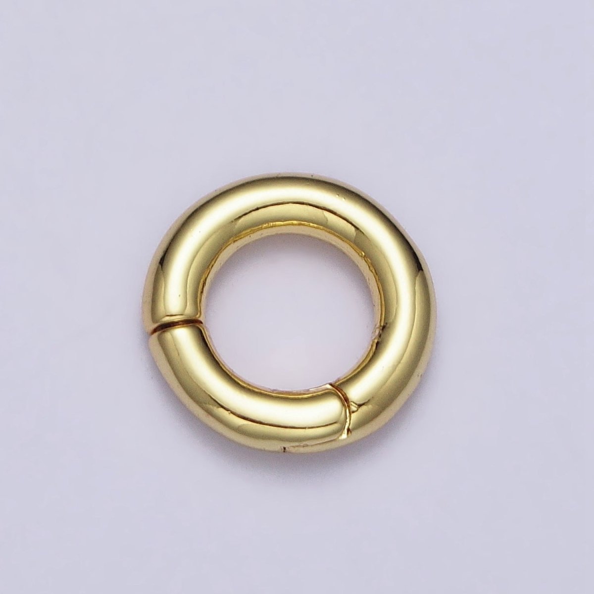 Dainty Gold Silver Spring Gate Ring 11mm, 15mm Round Circle Ring, Round Clasp, Push Clip Clasp, Spring Gate for Jewelry Making Z-340 Z-341 Z-352 Z-353