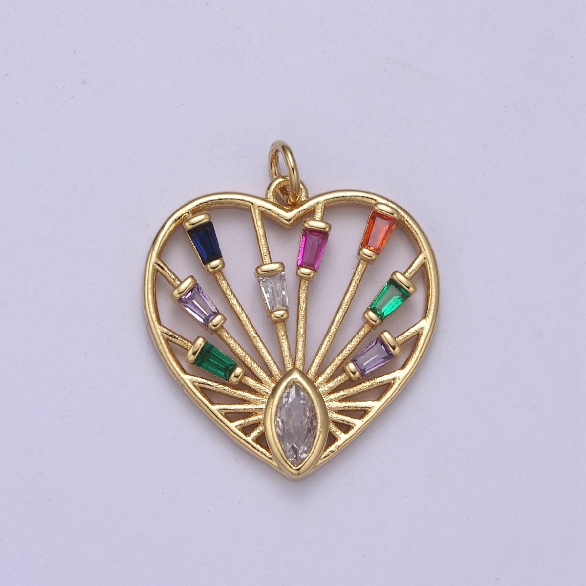 Dainty Heart Charm Colorful Love Me Pendant for Valentine Jewelry Inspired 14K Gold Filled Heart Charm N-404 N-405