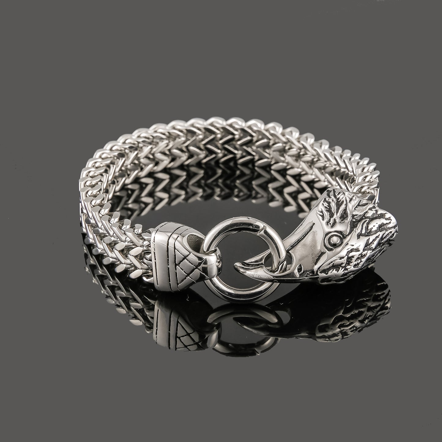 Men's Eagle Head Bracelet in Stainless Steel