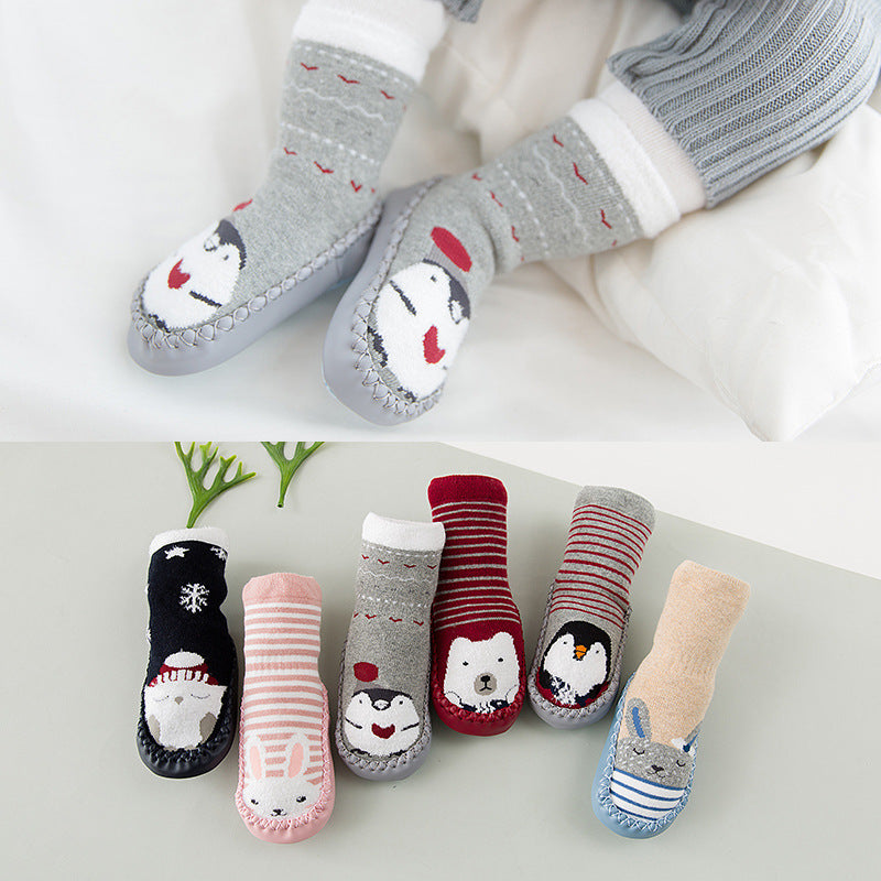 Thick Warm Baby Socks with Anti-Slip Sole for Kids
