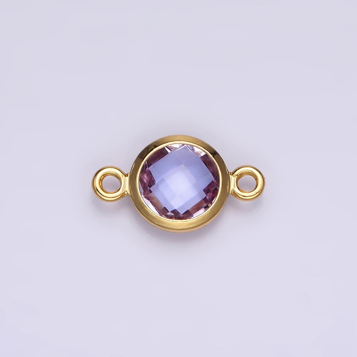 Gold Filled Birthstone CZ Connector Link Connector for Bracelet Necklace School Colors Stone Finding G-766 G-767
