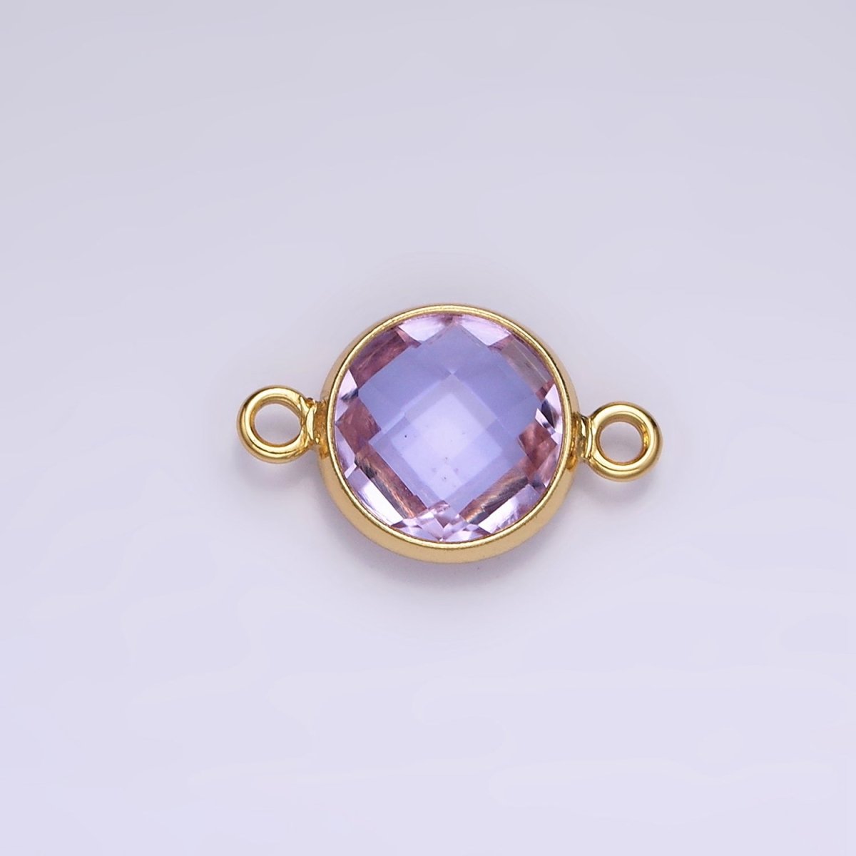 Gold Filled Birthstone CZ Connector Link Connector for Bracelet Necklace School Colors Stone Finding G-766 G-767