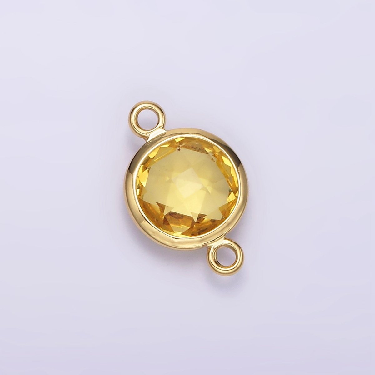 Gold Filled Birthstone CZ Connector Link Connector for Bracelet Necklace School Colors Stone Finding G-766 G-767