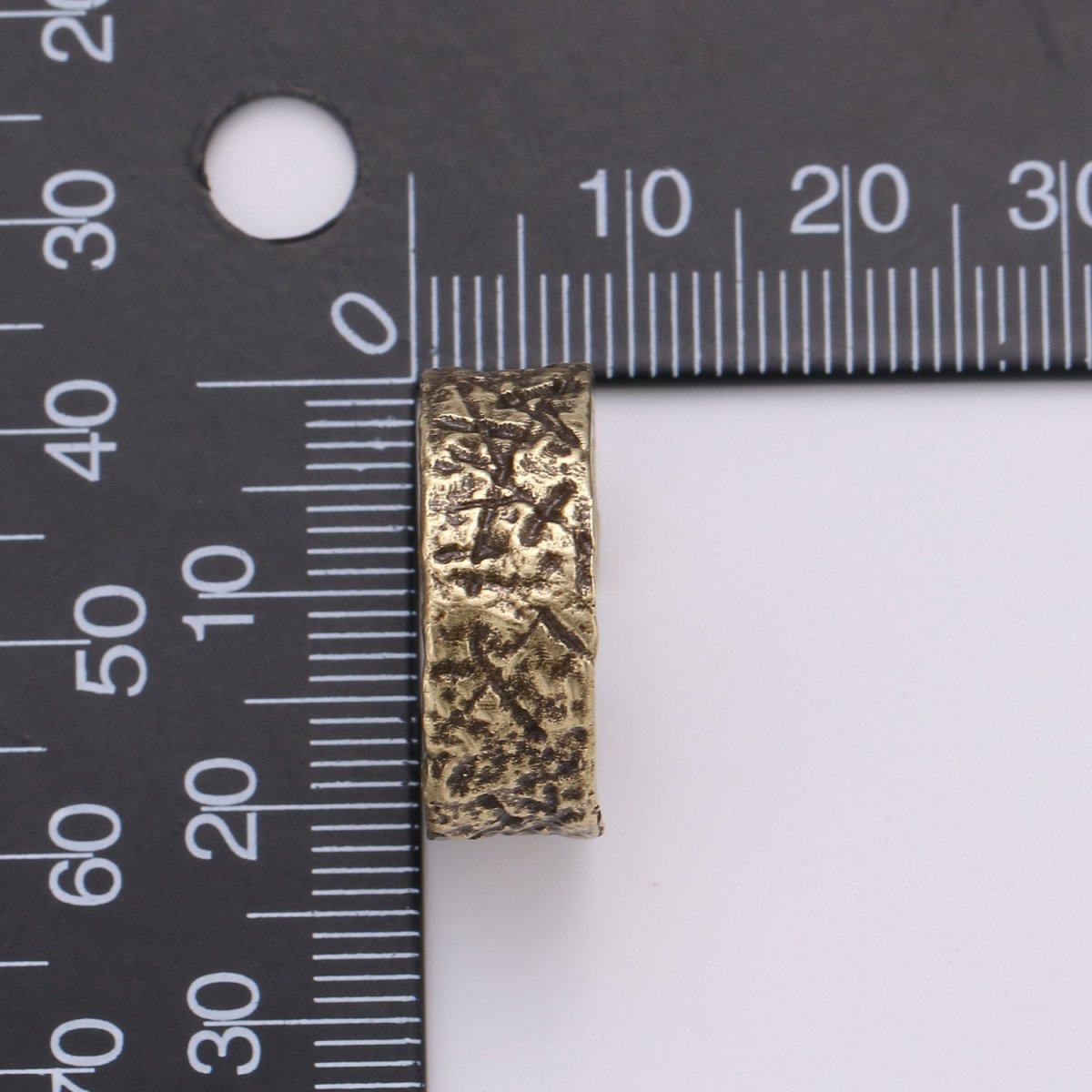 Gold Hammered Band--Men's Gold Adjustable Ring--Stackable Band--Simple and Unique--Gold Plated Hammered Band-Rustic Band