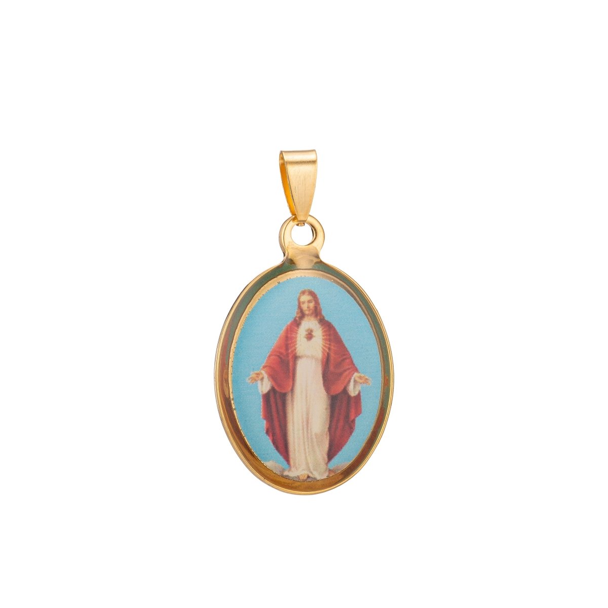 Jesus Pendant, Jesus Christ Charm God Gold Pendant, God Pendant, Religious Jewelry, for Layering Necklace J-573