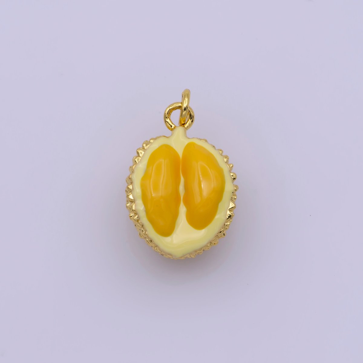 Mini Gold Durian Charm Enamel King of Fruits Pendant M-826