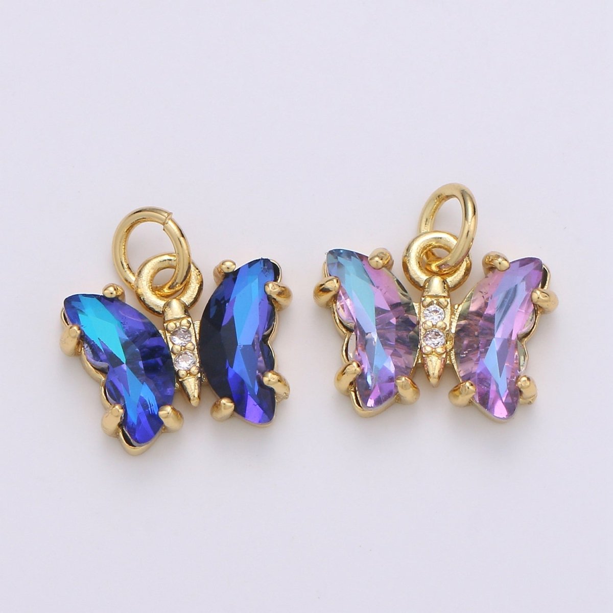 Mini Gold Filled Acrylic Butterfly Charm  D819 E023 E025