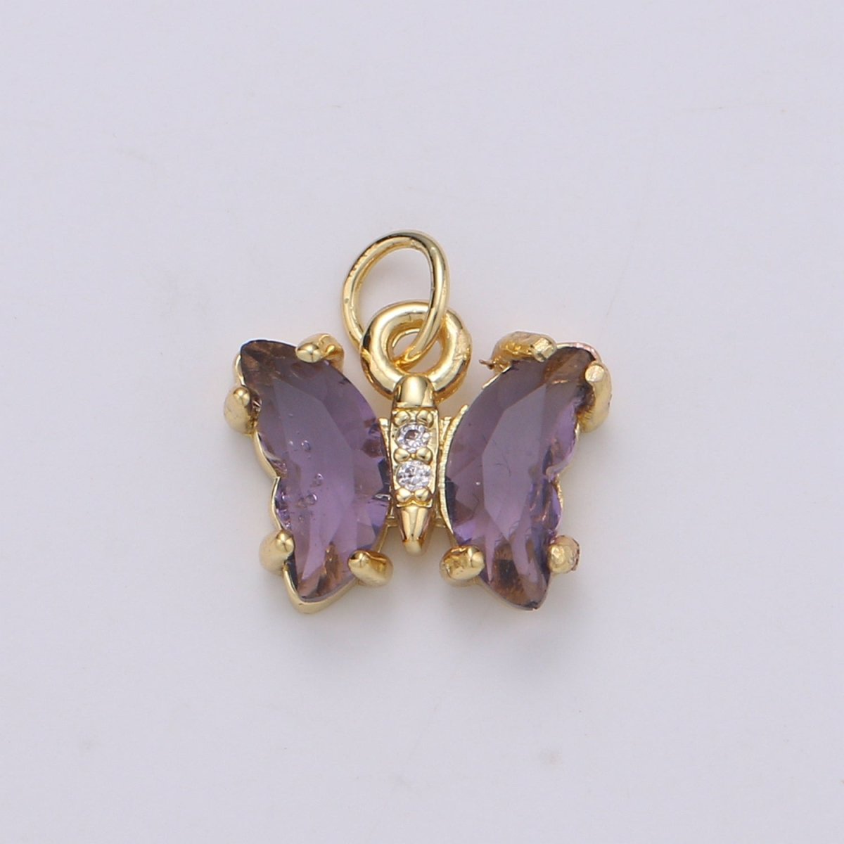 Mini Gold Filled Acrylic Butterfly Charm  D819 E023 E025