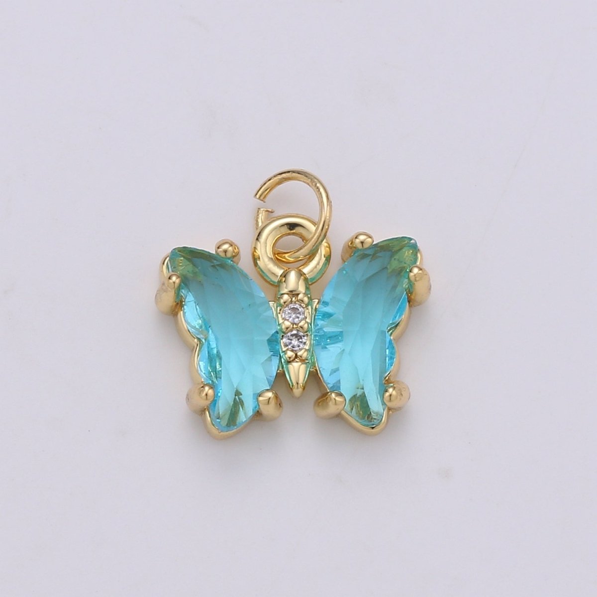 Mini Gold Filled Acrylic Butterfly Charm  D819 E023 E025