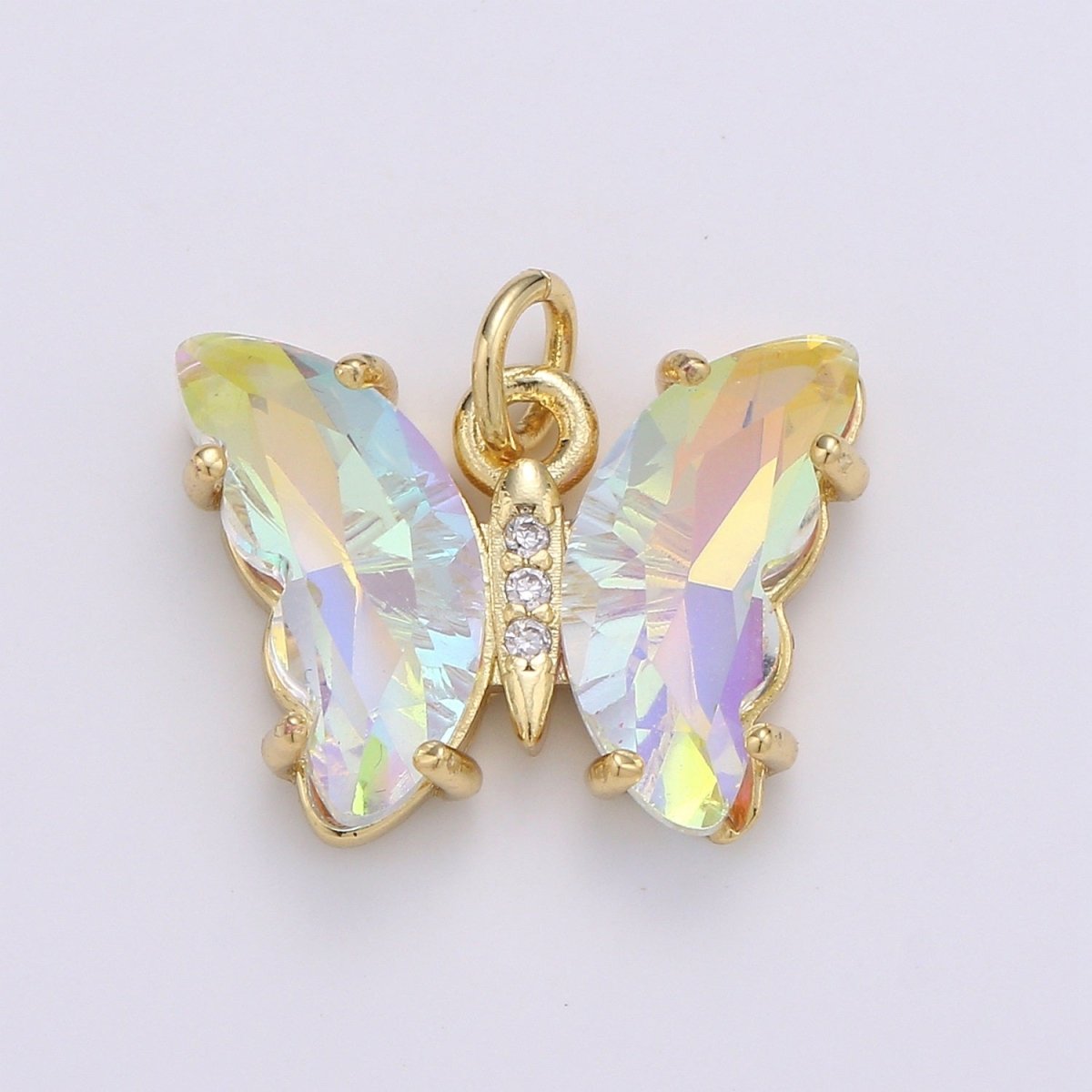 Mini Gold Filled Acrylic Butterfly Charm  D819 E023 E025