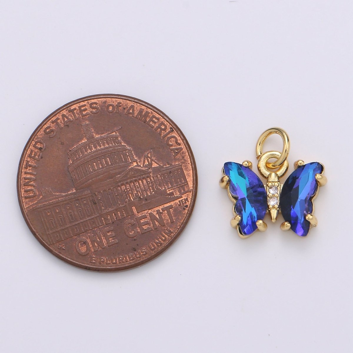Mini Gold Filled Acrylic Butterfly Charm  D819 E023 E025