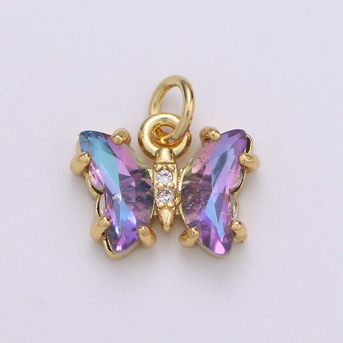 Mini Gold Filled Acrylic Butterfly Charm  D819 E023 E025