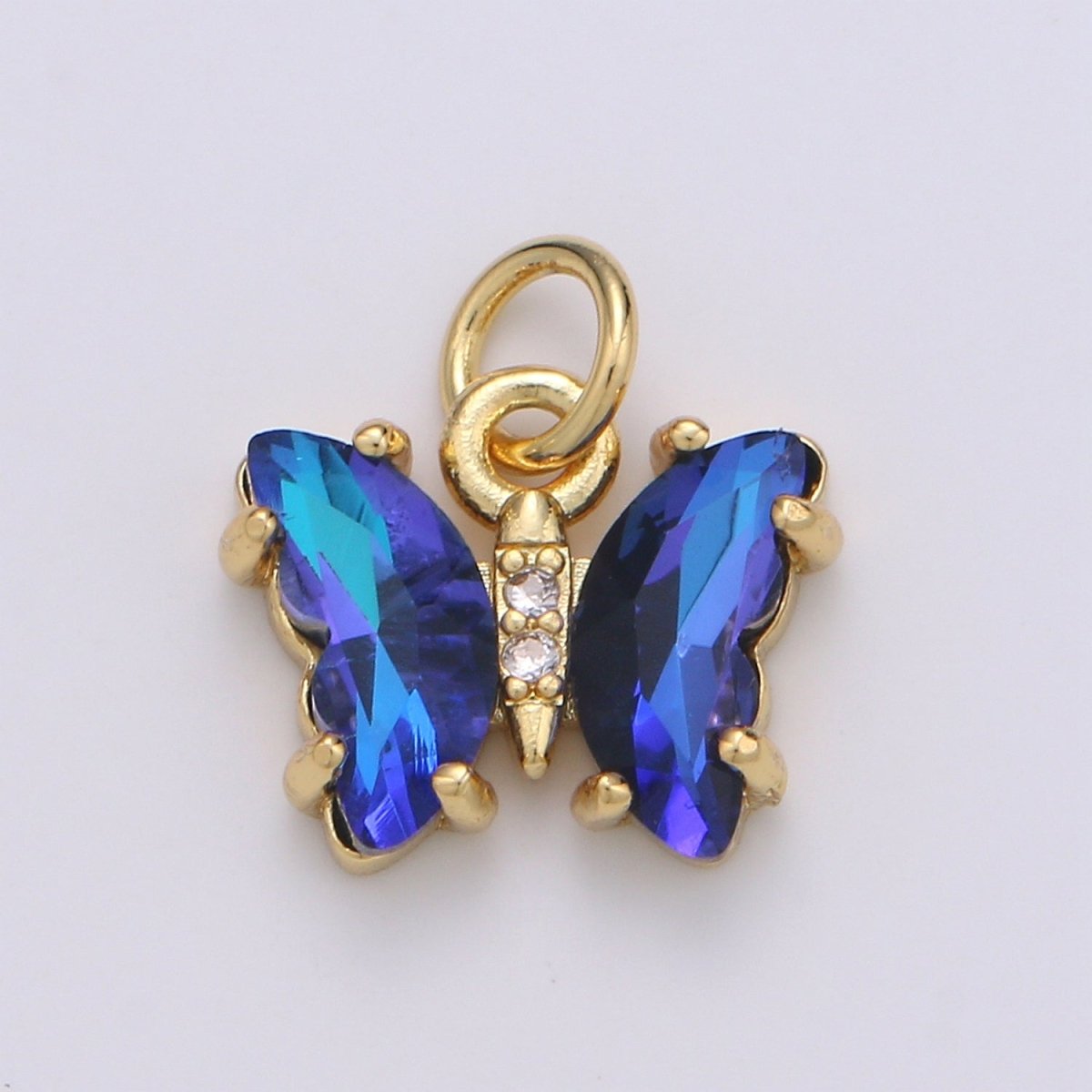 Mini Gold Filled Acrylic Butterfly Charm  D819 E023 E025