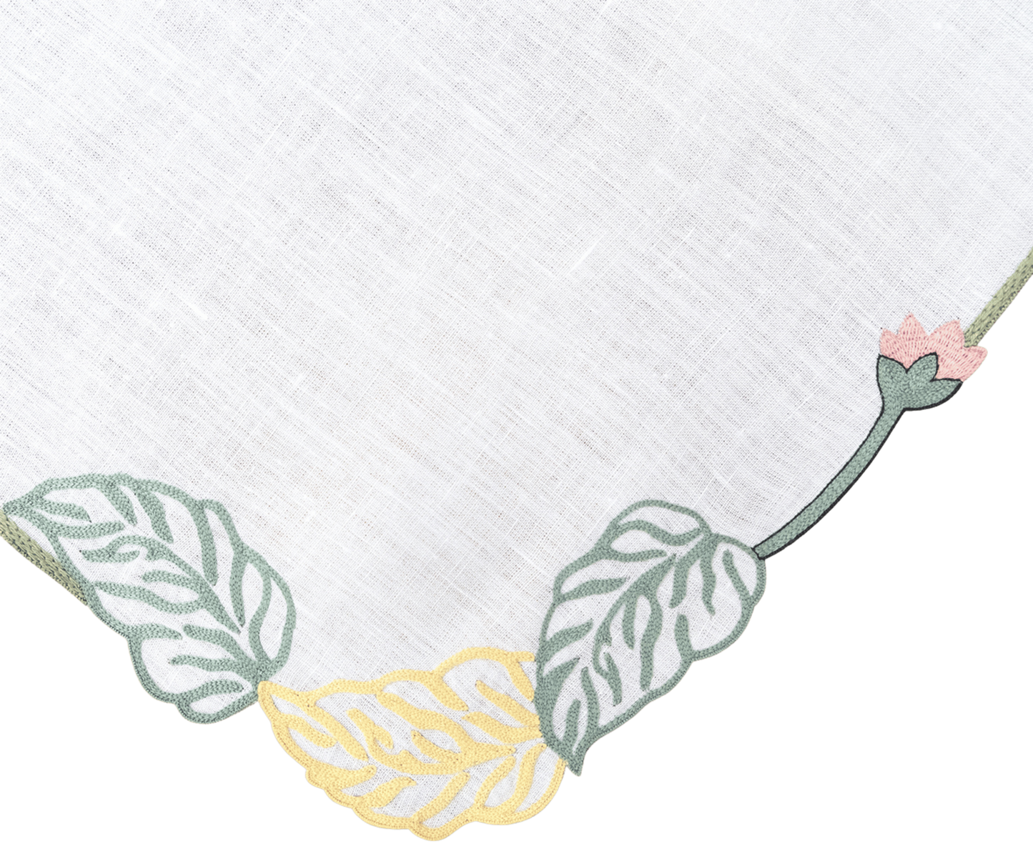 Hand Embroidered Climbing Rose Napkins 18" x 18" (Set of 4)