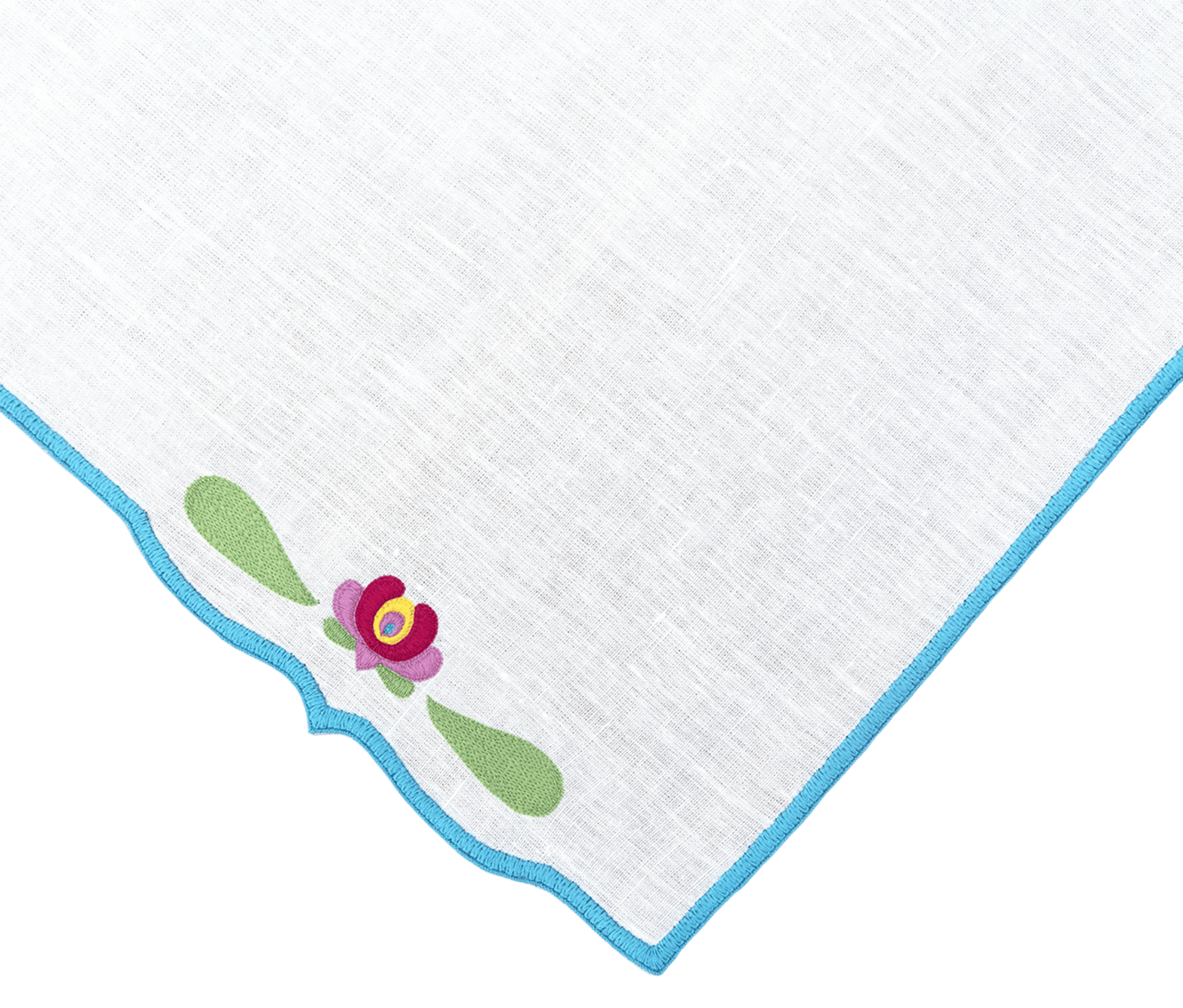 Hand Embroidered Heirloom Petals Napkins 18" x 18" (Set of 4)