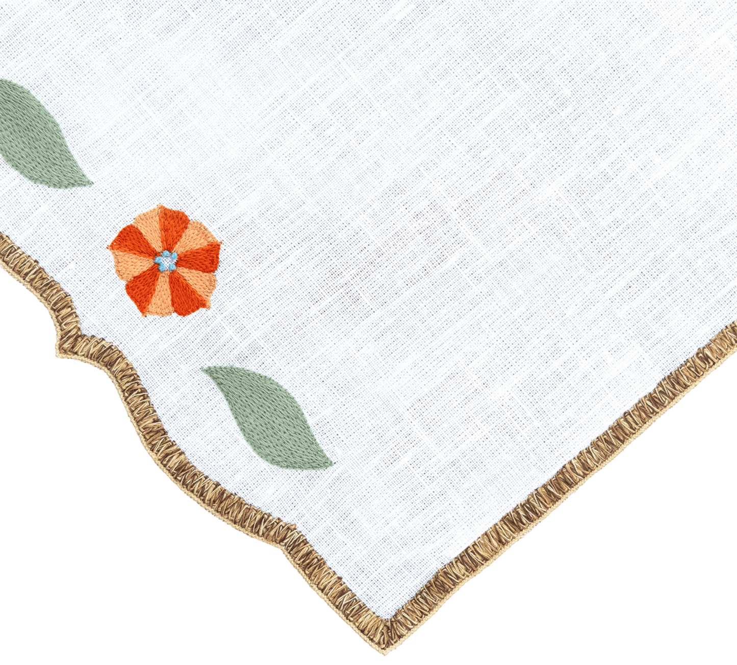 Hand Embroidered Heirloom Petals Napkins 18" x 18"  (Set of 4)