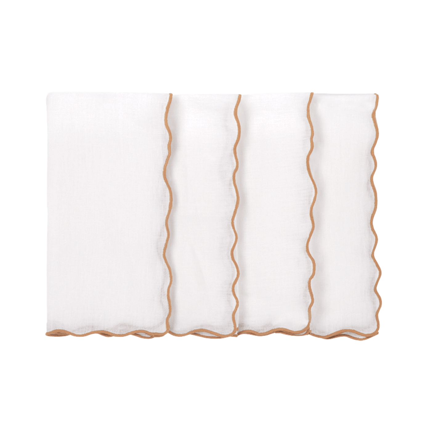 Hand Embroidered Circular Elegance Napkins 18" x 18" (Set of 4)