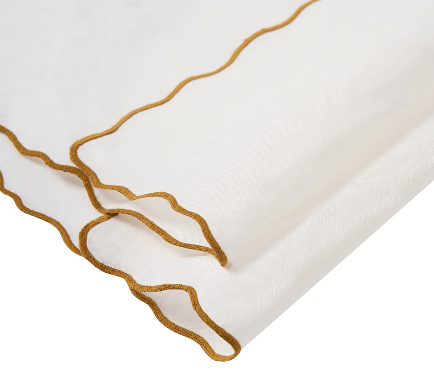 Hand Embroidered Circular Elegance Napkins 18" x 18" (Set of 4)