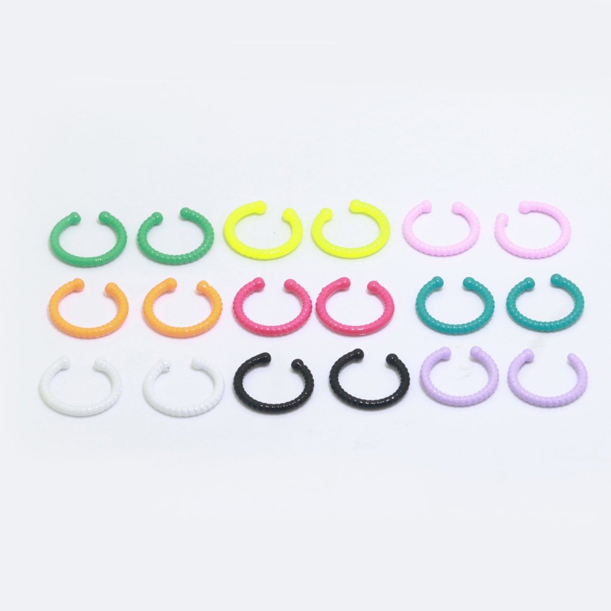 1 pair Neon Color Ear Cuff Earring Nonpierced Ear cuff for Cartilage, Dainty Earring Y2K Jewelry AI-021~AI-029