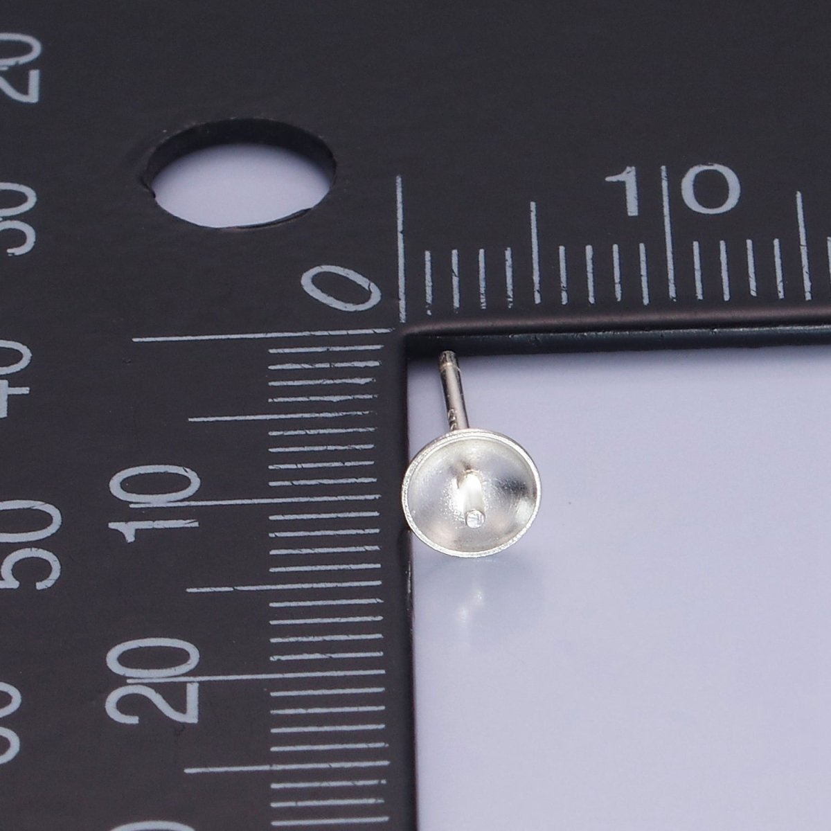 1 pair S925 Sterling Silver Drill Post Stud with peck Earrings Findings for Jewelry Making | SL-363