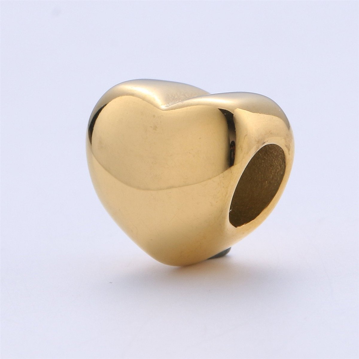 10mm Gold Filled Heart Beads, Bracelet Connector Charm Necklace Pendant, Bead, Spacer, Findings for Bracelet / Necklace Jewelry Making, B-442