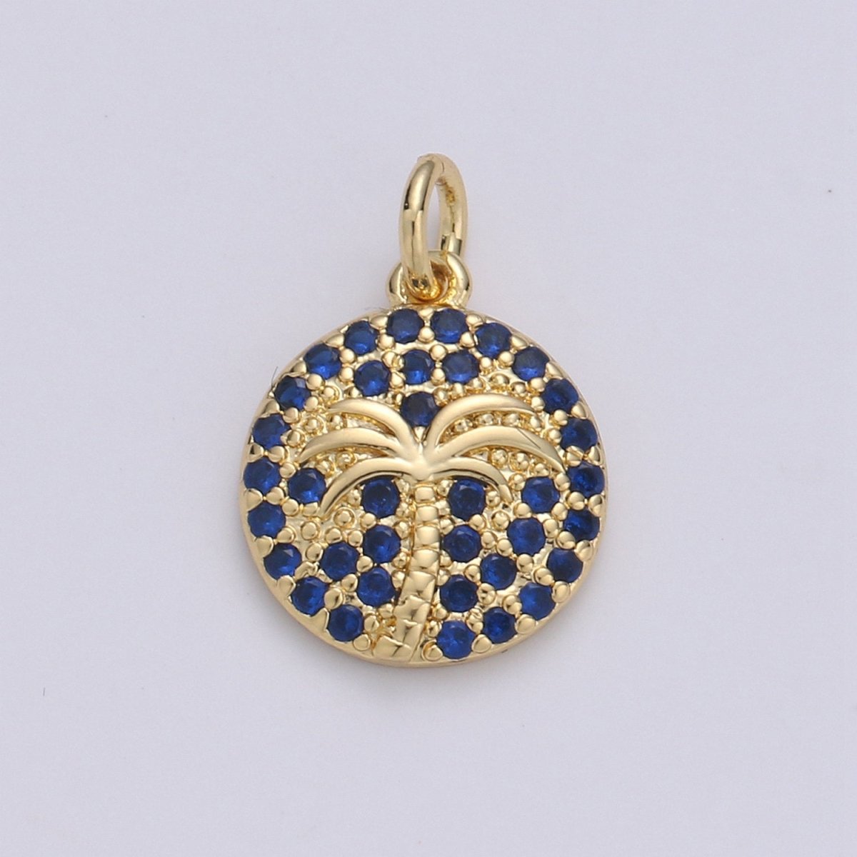 10x15mm 14k Gold Filled Charms, Pave Palm Tree, CZ Charms, Palm Tree Pendant, Gold Charms, CZ Pendant, Charms, Micro Pave Charm D-645 TO D-650