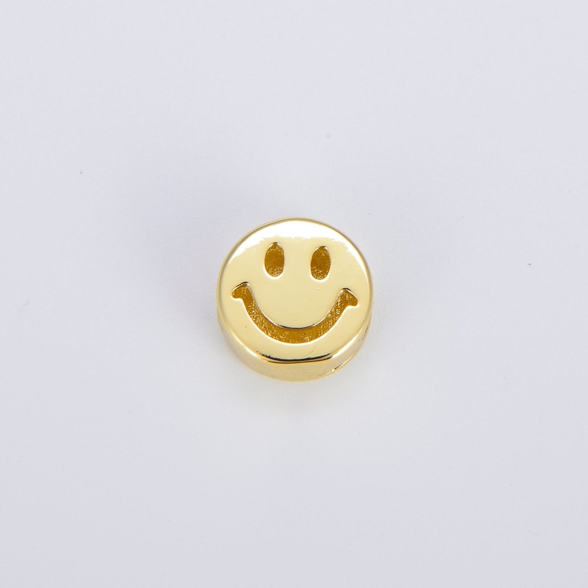 11.5mm Smiley Face Beads, Emoji Beads, Happy Face, Gold Cute Spacer Beads, Necklace And Bracelet Making, Jewelry Supplies B-484