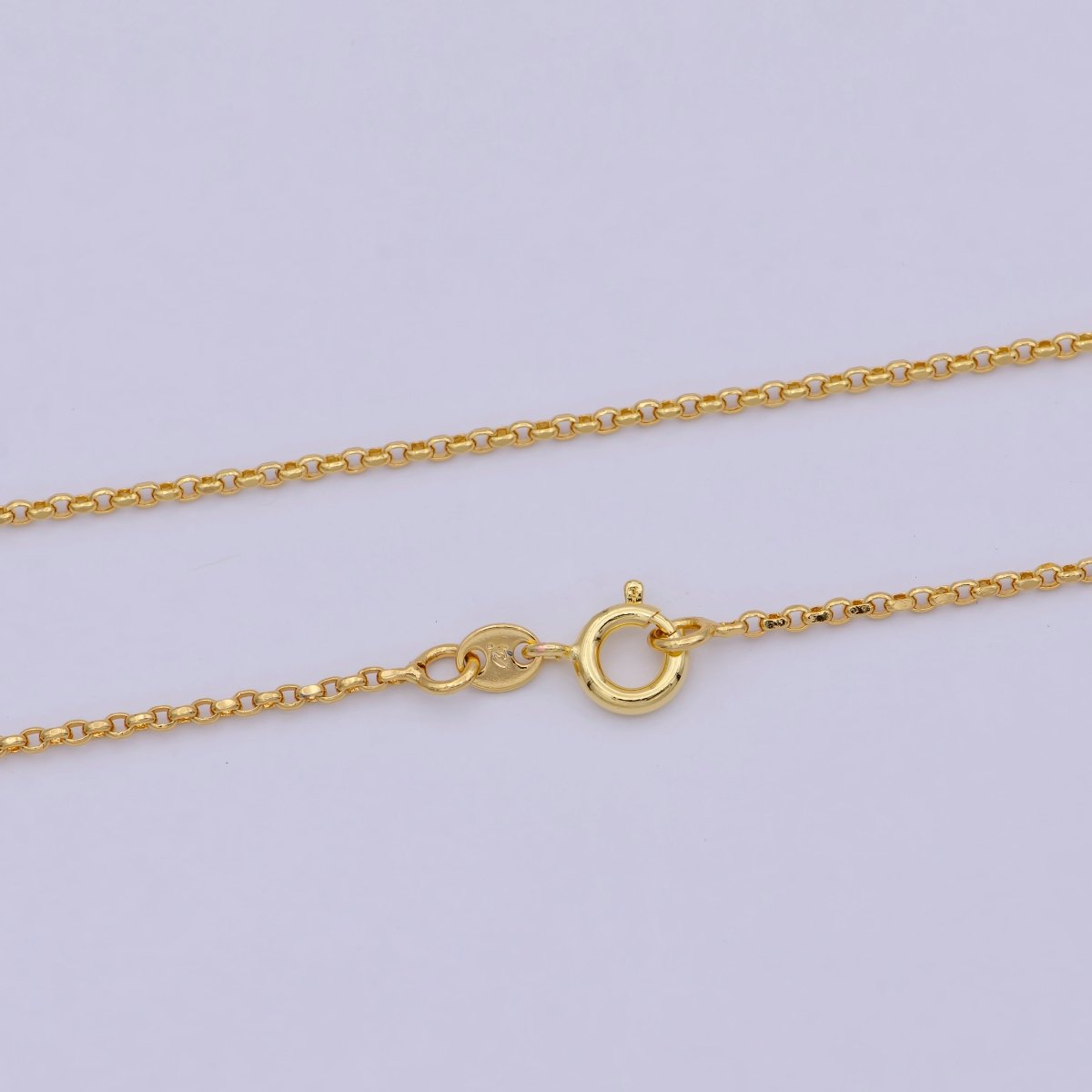 1.3mm 24K Gold Filled Chain, Rolo Chain Dainty Gold Necklace Chain, Circle Cable Chain Wholesale | WA-747 Clearance Pricing