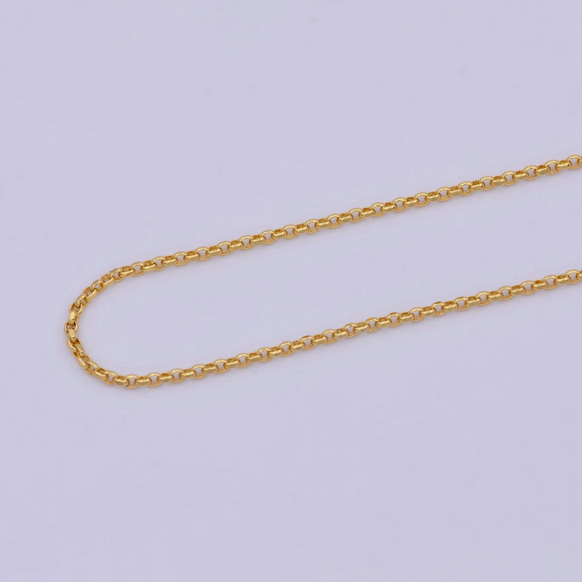 1.3mm 24K Gold Filled Chain, Rolo Chain Dainty Gold Necklace Chain, Circle Cable Chain Wholesale | WA-747 Clearance Pricing