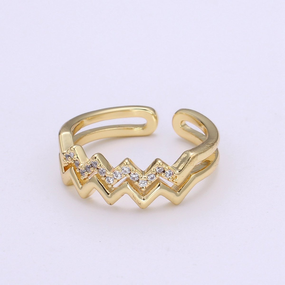 14k Gold Double Band Chevron V Stackable Wedding Band, Simple Promise Ring, Bridal Gold Double V Band, Minimalist Gift for Her O-287
