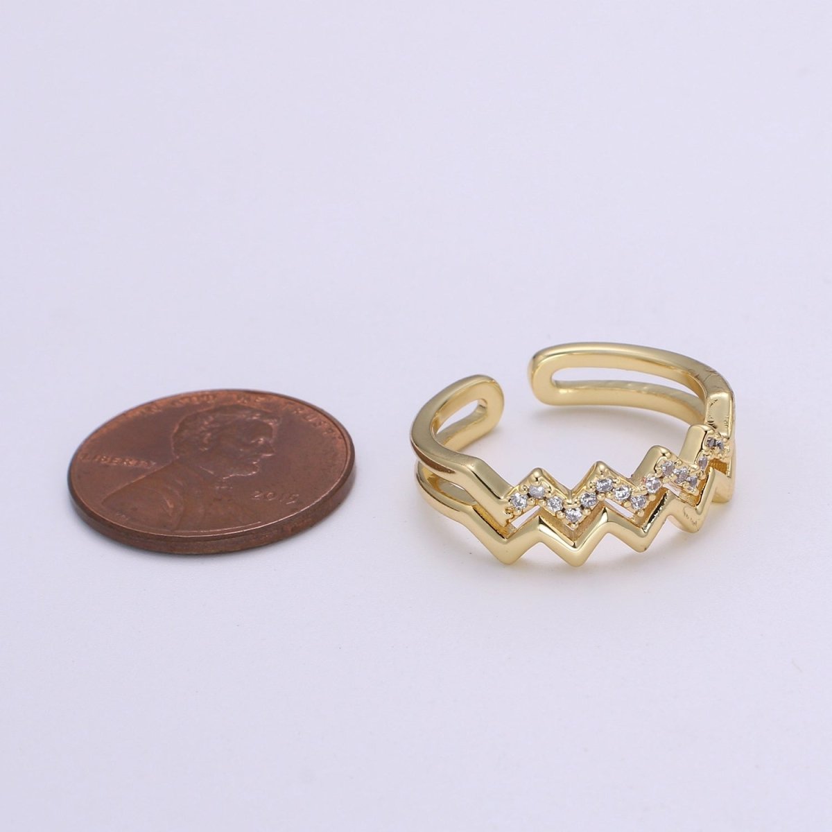14k Gold Double Band Chevron V Stackable Wedding Band, Simple Promise Ring, Bridal Gold Double V Band, Minimalist Gift for Her O-287