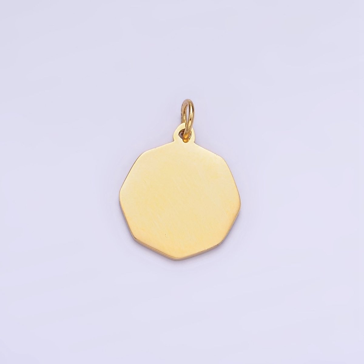 14K Gold Filed 15mm Hexagon Minimalist Charm | P949